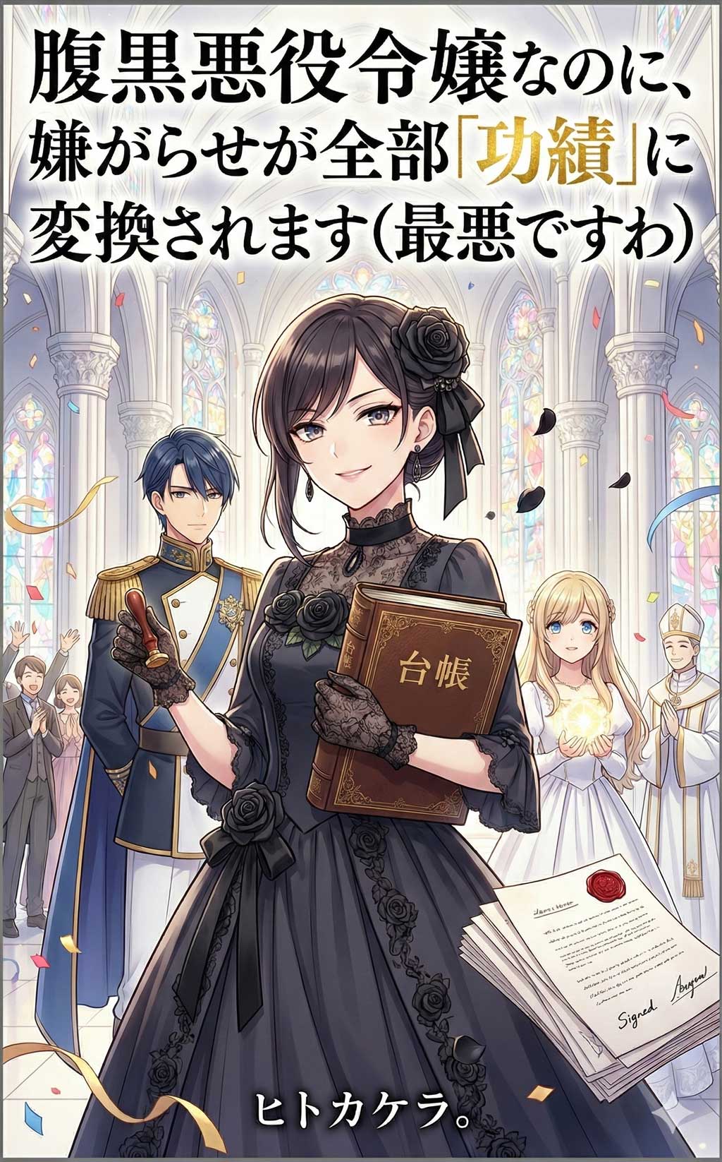 腹黒悪役令嬢なのに、嫌がらせが全部「功績」に変換されます（最悪ですわ）ー表紙